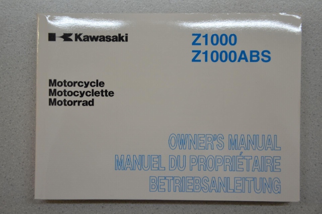 KAWASAKI Z 1000  Betriebsanleitung Kawasaki Z1000